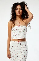 Daisy Street Ditsy Pointelle Tube Top