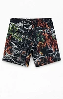 Pacsun Leaf Camo Cargo 6.5" Swim Trunks