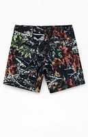 PacSun Leaf Camo Cargo 6.5" Swim Trunks