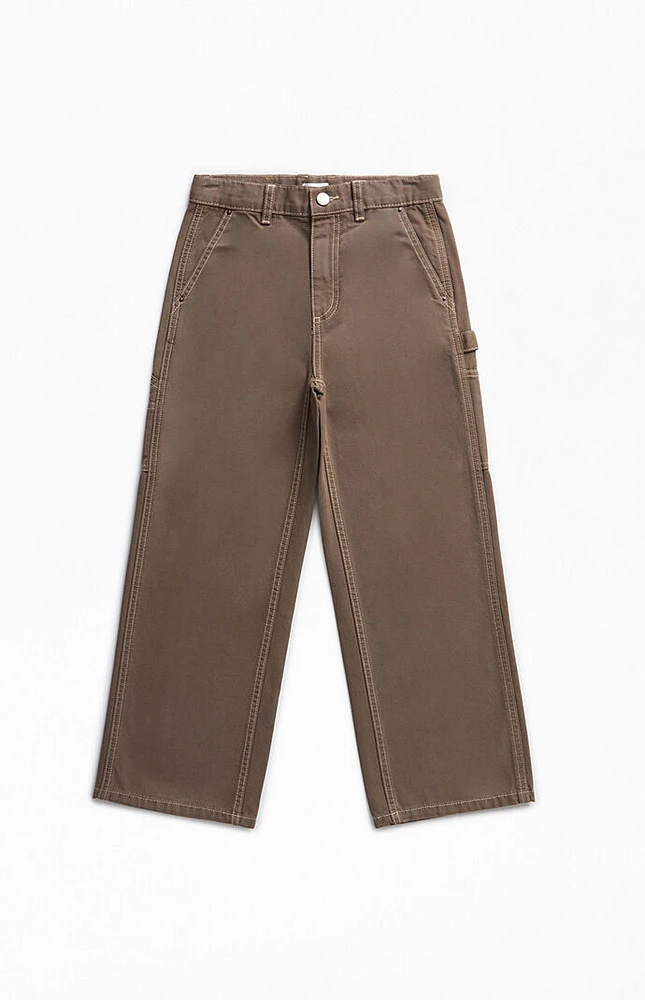 PacSun Kids Brown Baggy Carpenter Pants