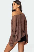 Edikted Bri Oversized Boat Neck Sweater