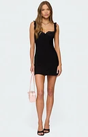 Edikted Rosine Lacey Cupped Mesh Mini Dress