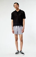 PacSun Charcoal Stripe 4.5 Swim Trunks