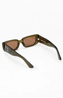 Colour Range Olive Y2K Sunglasses