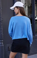 John Galt Light Blue Cameron Cropped Sweater