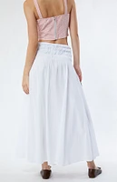 LA Hearts Cotton Tiered Maxi Skirt