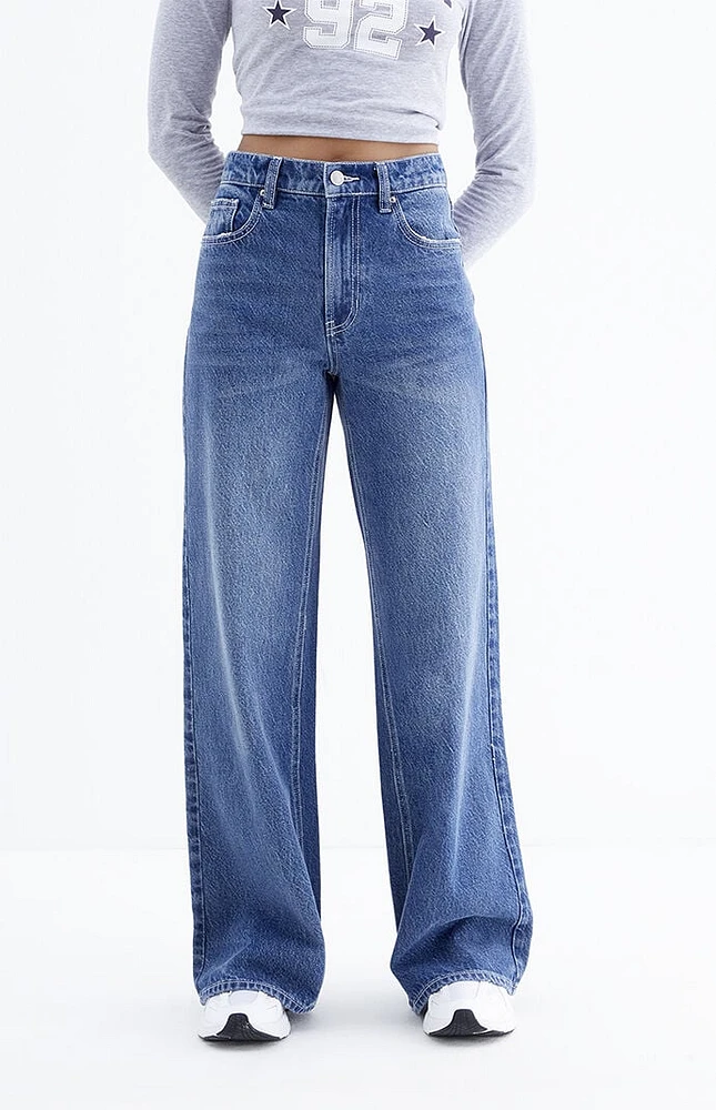 PacSun Nora Dark Indigo Wide Leg Jeans