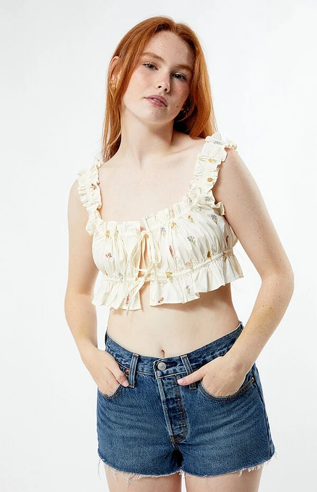 WEWOREWHAT Double Tie Tank Top