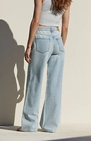 Pacsun Medium Indigo Mid Rise Baggy Jeans