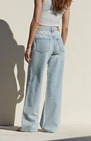 PacSun Medium Indigo Mid Rise Baggy Jeans