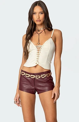 Edikted Interlocked V Neck Tank Top