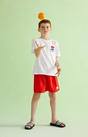 PacSun Kids Red 4.5" Swim Trunks