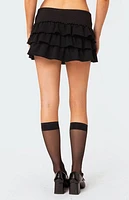 Edikted Martina Ruffle Terry Mini Skirt
