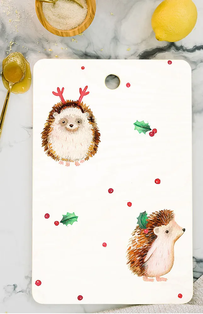 Christmas Hedgehog Rectangle Cutting Board