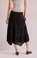 Beverly and Beck Lace Tiered Midi Skirt