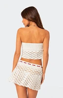 Jaslene Strapless Crochet Tube Top