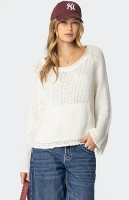 Edikted Kangaroo Pocket Oversized Knit Top