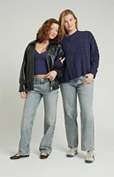 PacSun Jordyn Medium Indigo Low Rise Straight Leg Jeans