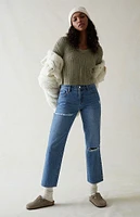 PacSun Medium Indigo Ripped '90s Straight Leg Jeans