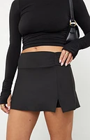 PAC 1980 Active Black Princess Cinched Yoga Mini Skort