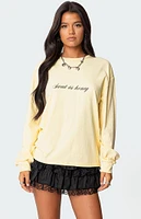 Edikted Honeybee Oversized Long Sleeve T-Shirt