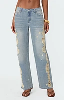 Edikted Distressed Sides Washed Jeans