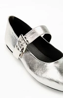 Seychelles Women's Silver Spinning Around Flats