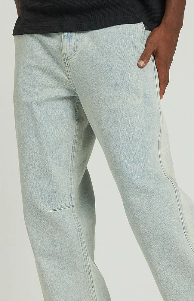 PacSun Light Indigo Baggy Cargo Jeans
