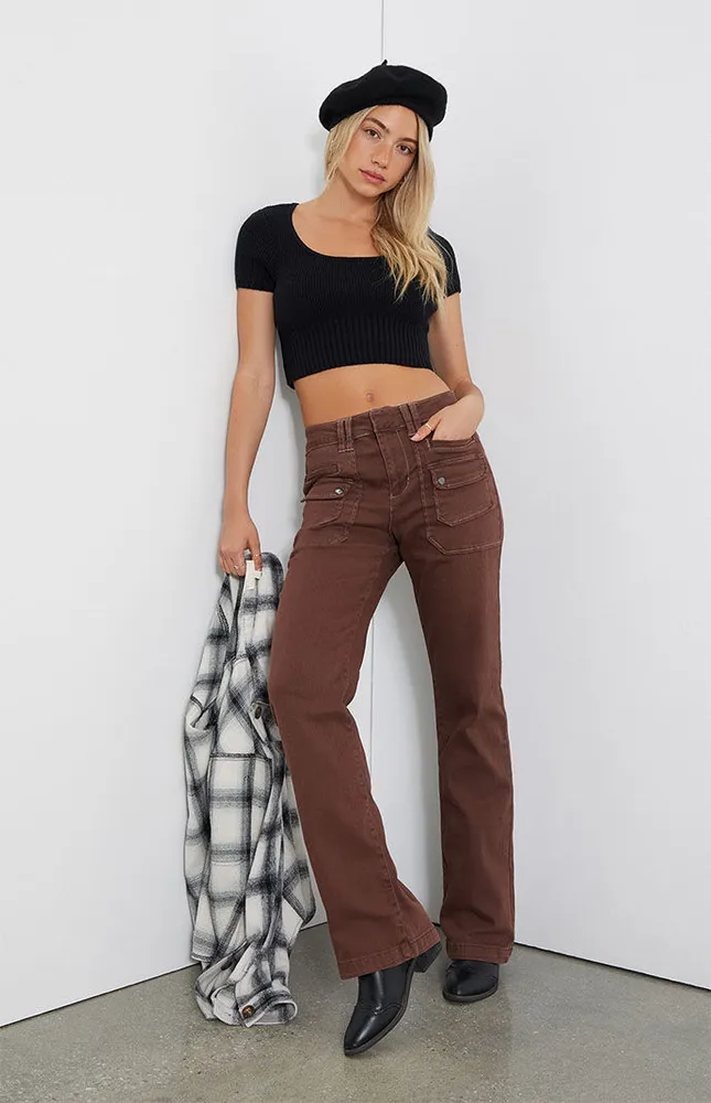 LA Hearts Mia Cropped Sweater Top