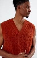 PacSun Burnt Orange Sweater Vest