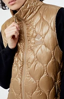 PacSun Tan Quilted Vest