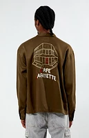 Pacsun Embroidered Classic Long Sleeve Camp Shirt