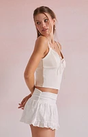 Beverly and Beck Candy Tie Front Tank Top