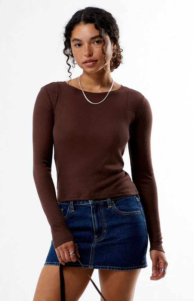 Est. PAC 1980 Ribbed Crew Neck Long Sleeve Top