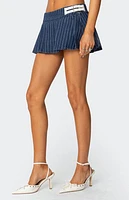 Edikted Daryn Pinstripe Pleated Mini Skort