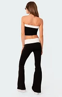 Edikted Contrast Fold Over Tube Top