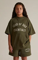 Fear of God Essentials Kids Military Fleece Soccer Sweat Shorts