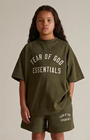 Fear of God Essentials Kids Military Fleece Soccer Sweat Shorts