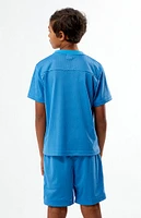 PacSun Kids All Stars Light Blue Mesh Soccer Shorts