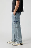 PacSun Light Indigo Baggy Cargo Jeans