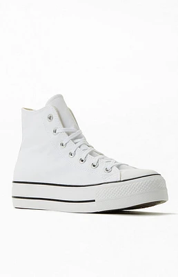 White Chuck Taylor Platform High Top Sneakers