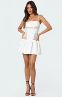 Edikted Lacey Linen Look Mini Dress