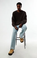 Pacsun Brown Textured Crew Neck Sweater