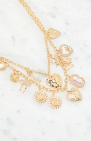 LA Hearts Holly Layered Charm Necklace