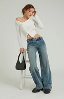 PacSun Casey Medium Indigo Low Rise Baggy Jeans