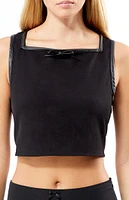 WEWOREWHAT Cropped Square Neck Top