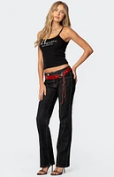 Edikted Avril Boot Cut Low Rise Jeans