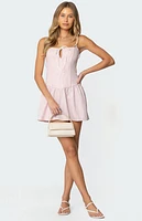 Edikted Cordelia Striped Mini Dress