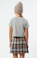 Pacsun Kids Plaid Ponte Mini Skort