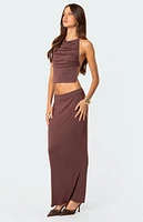 Edikted Kenzie Slit Maxi Skirt